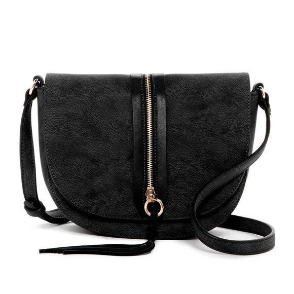 Urban Expressions Handbags - Urban Expressions NEW Finch Crossbody Handbag Vegan Leather BLACK Women's GIFT!